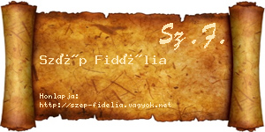 Szép Fidélia névjegykártya